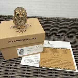 HARMONY BALL POT BELLYS OWL ELF PBZOW13 FIGURE FIGURINE WITH BOX